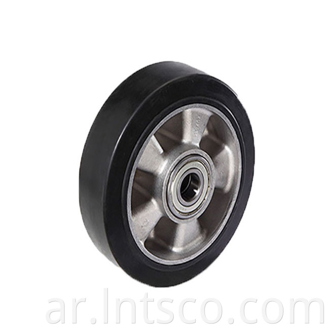 Heavy Duty Rubber on Aluminum Single Wheels